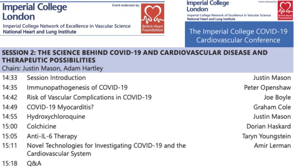 COVID-19 Imperial College Cardio Conf E2: Science Behind COVID-19