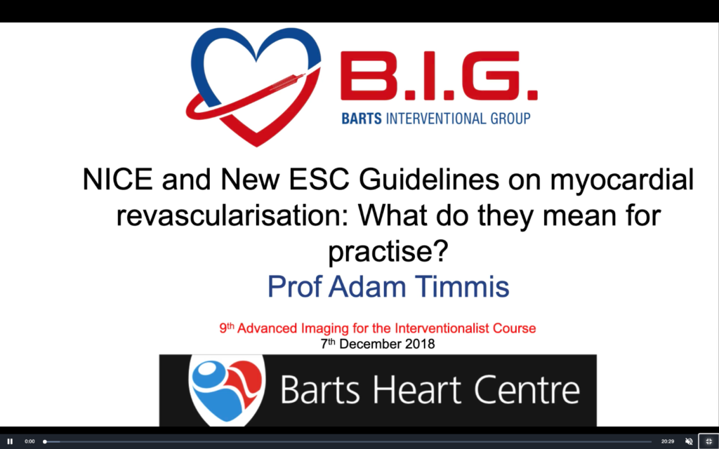 NICE/ESC Guidelines on Revascularisation